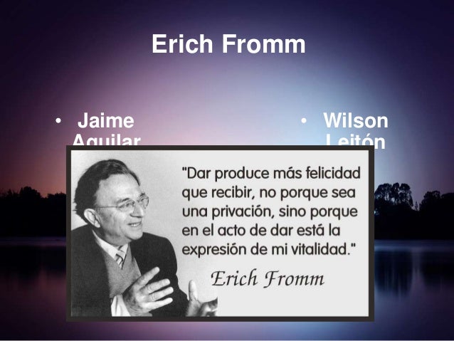 erich fromm teoria psicosocial